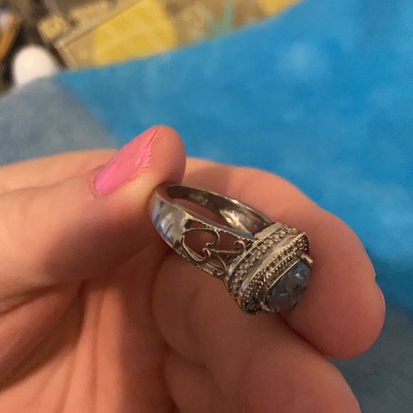 Heart blue 7 Karis ring/ blue band ring - Picture 5 of 10